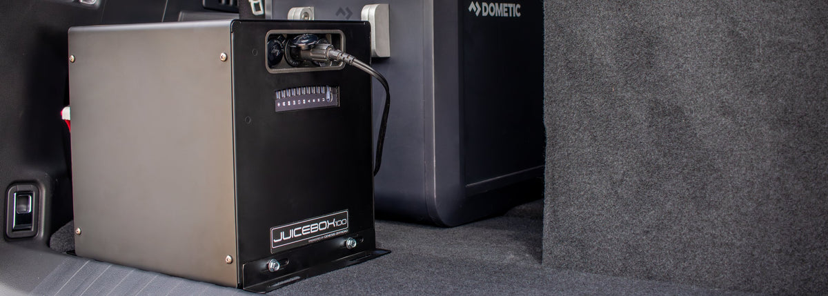 Juicebox 100 powering a Dometic fridge in a Toyota 4Runner